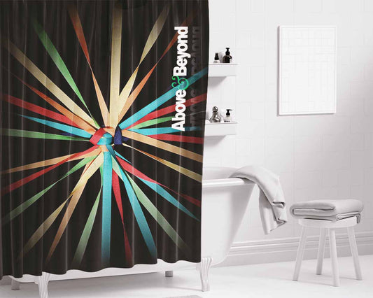 Above And Beyond Bathroom Shower Curtain Fabric Waterproof | 66 X 72 Inch
