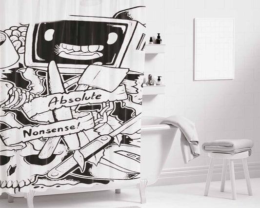 Absolute Nonsense Bathroom Shower Curtain Fabric Waterproof | 66 X 72 Inch
