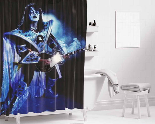 Ace Frehley Kiss Bathroom Shower Curtain Fabric Waterproof | 66 X 72 Inch