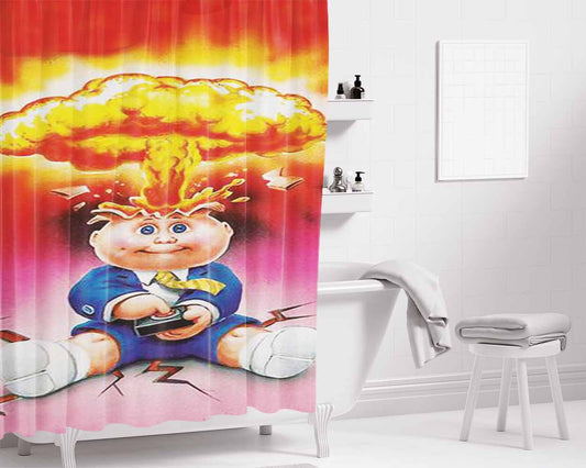 Adam Bomb Bathroom Shower Curtain Fabric Waterproof | 66 X 72 Inch