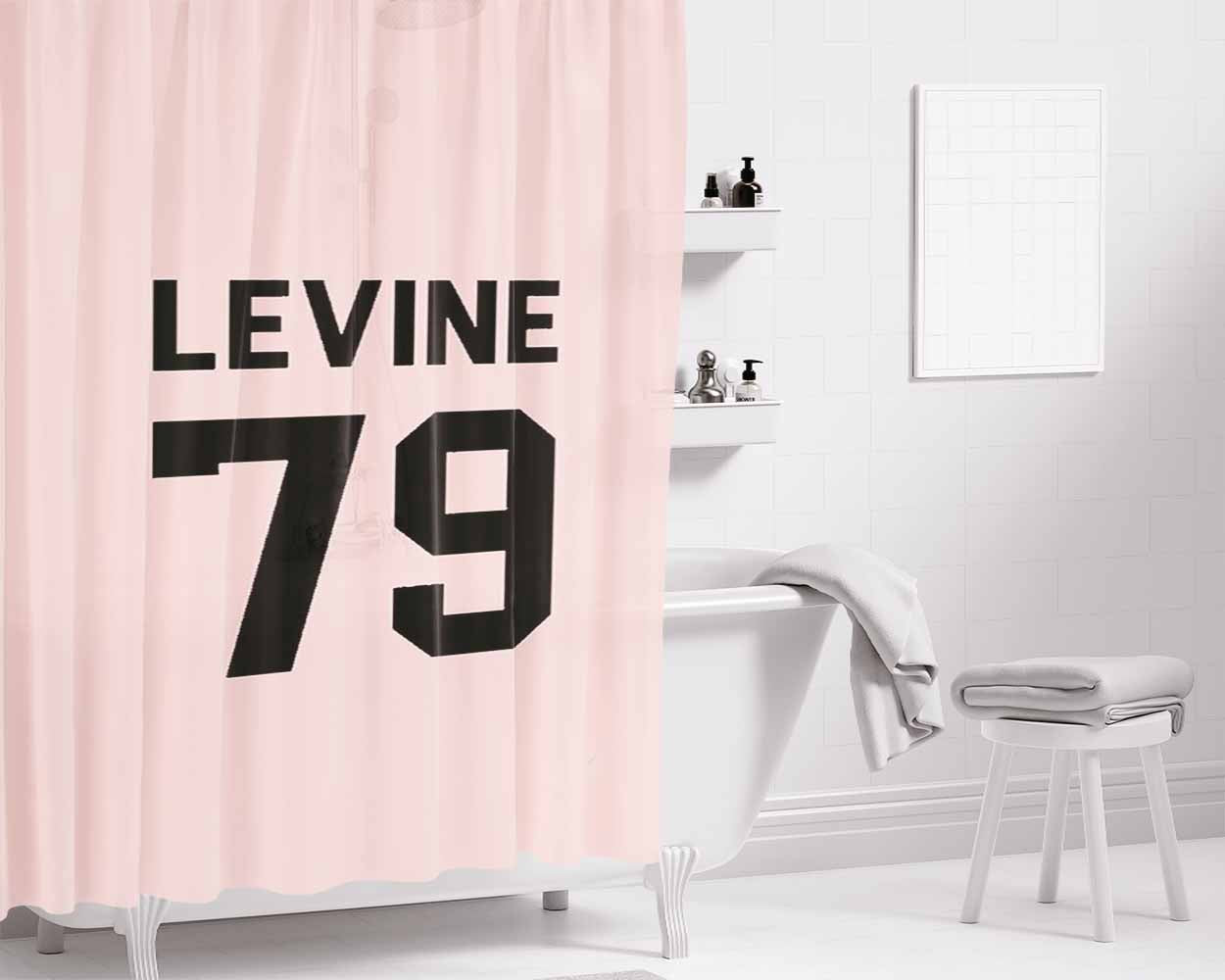 Adam Levine 79 Team The Voice Bathroom Shower Curtain Fabric Waterproof | 66 X 72 Inch