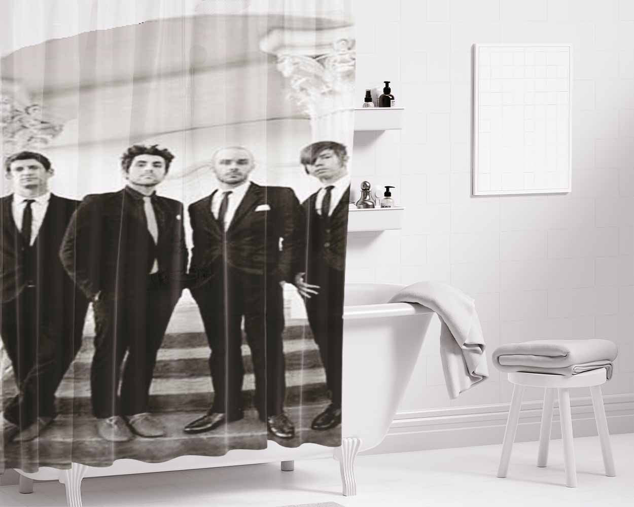 Afi Group Stairs Bathroom Shower Curtain Fabric Waterproof | 66 X 72 Inch