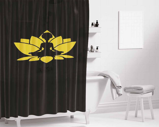 Afrocentric Natural Hair African American Kwanzaa Black Bathroom Shower Curtain Fabric Waterproof | 66 X 72 Inch