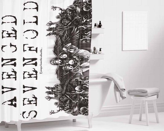 Afterlife Ax7 Bathroom Shower Curtain Fabric Waterproof | 66 X 72 Inch