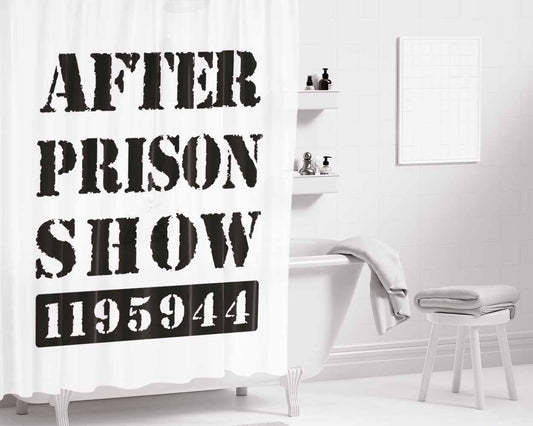 Afterprisonshow State Number Bathroom Shower Curtain Fabric Waterproof | 66 X 72 Inch
