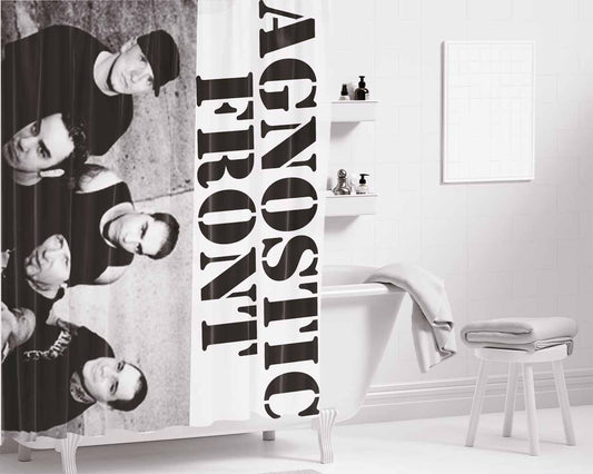 Agnostic Front Bathroom Shower Curtain Fabric Waterproof | 66 X 72 Inch