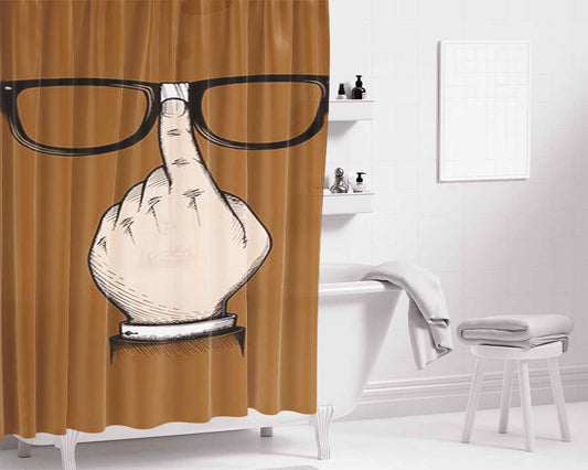 Ahem! Bathroom Shower Curtain Fabric Waterproof | 66 X 72 Inch