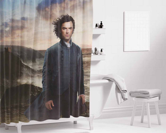Aidan Turner Poldark Bathroom Shower Curtain Fabric Waterproof | 66 X 72 Inch