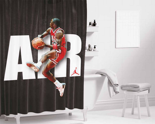 Air Bulk 23 Nike Bathroom Shower Curtain Fabric Waterproof | 66 X 72 Inch