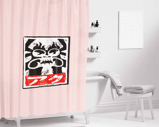 Aku Samurai Jack X Obey Giant Parody Slaps Street Art Bathroom Shower Curtain Fabric Waterproof | 66 X 72 Inch