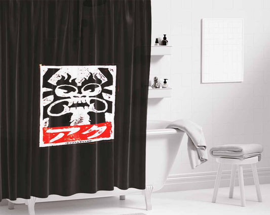 Aku Samurai Jack X Obey Slaps Street Art Bathroom Shower Curtain Fabric Waterproof | 66 X 72 Inch