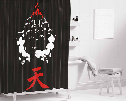 Akuma Gouki Street Fighter Bathroom Shower Curtain Fabric Waterproof | 66 X 72 Inch