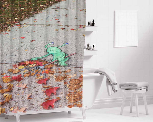 Alian Art Bathroom Shower Curtain Fabric Waterproof | 66 X 72 Inch