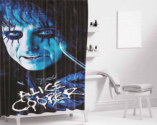 Alice Cooper Hook Bathroom Shower Curtain Fabric Waterproof | 66 X 72 Inch