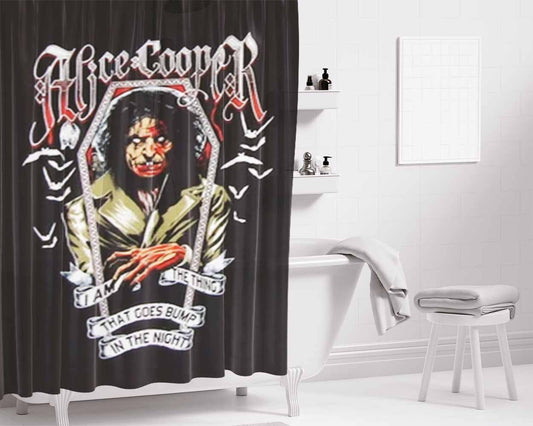 Alice Cooper Bathroom Shower Curtain Fabric Waterproof | 66 X 72 Inch