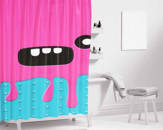 Alicious Pink Bathroom Shower Curtain Fabric Waterproof | 66 X 72 Inch