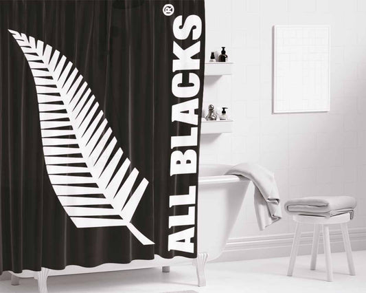 All Blacks Bathroom Shower Curtain Fabric Waterproof | 66 X 72 Inch