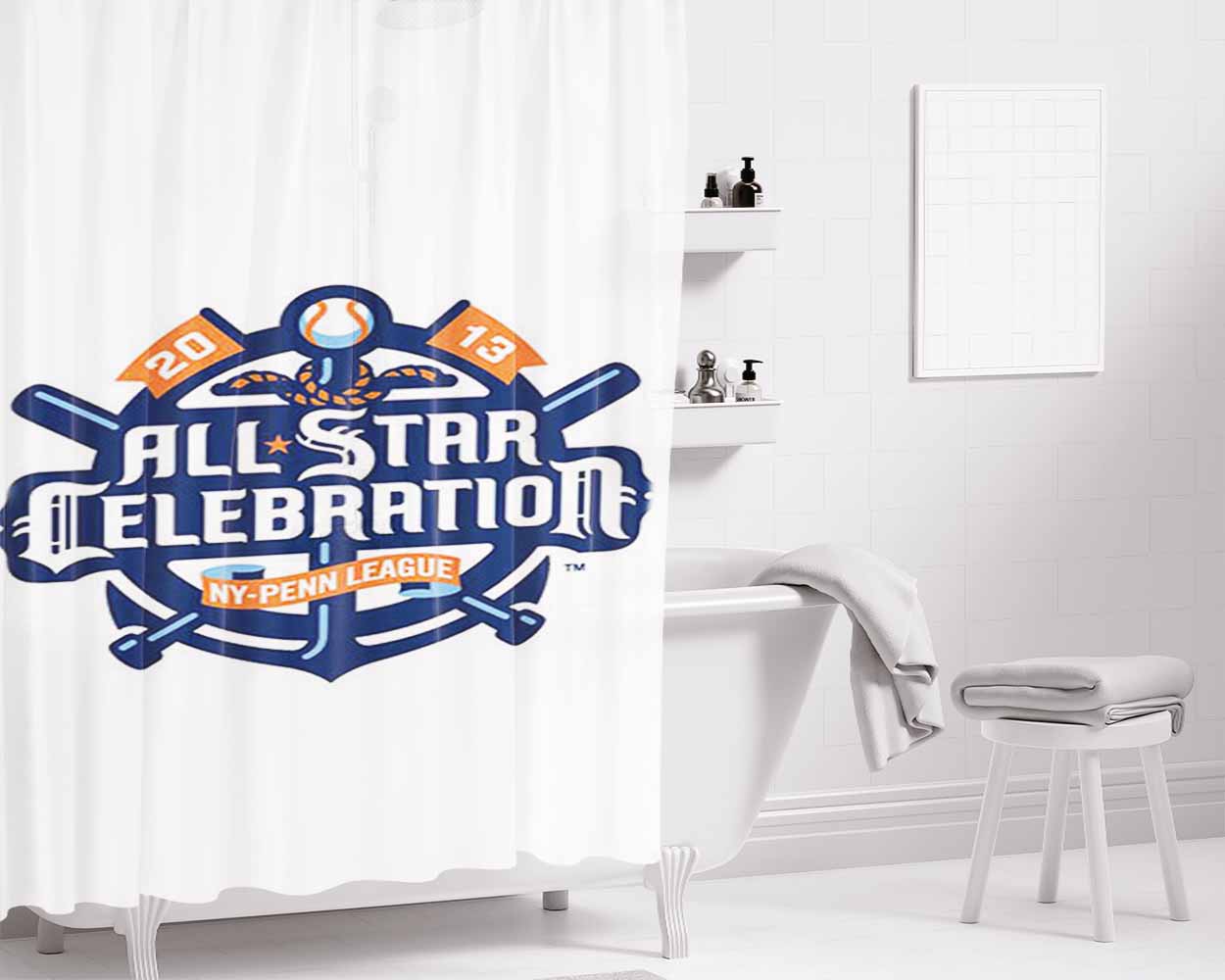 All Star Celebration Bathroom Shower Curtain Fabric Waterproof | 66 X 72 Inch