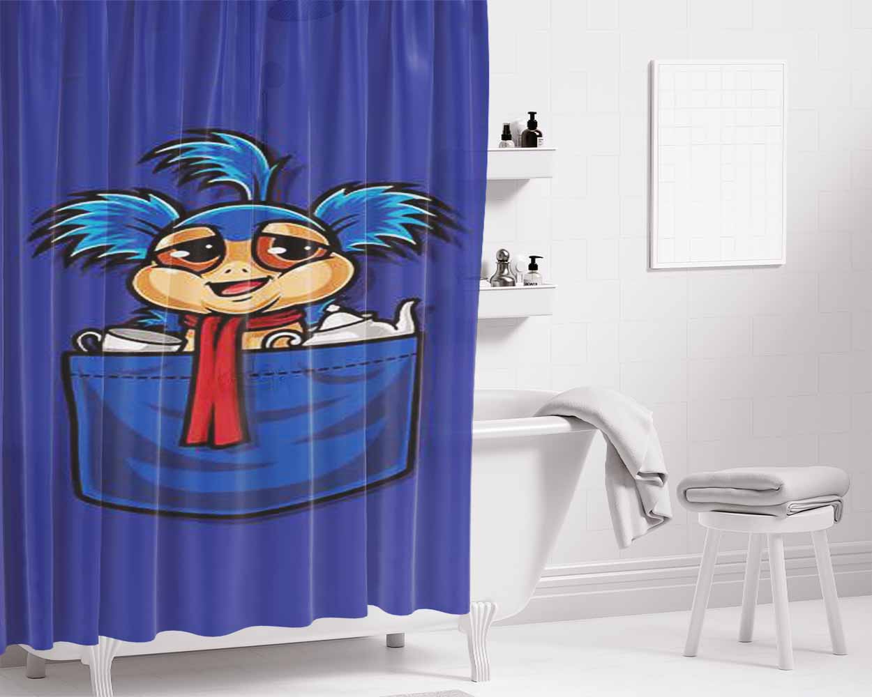 Allo Come Inside As Seen On Teefury Bathroom Shower Curtain Fabric Waterproof | 66 X 72 Inch