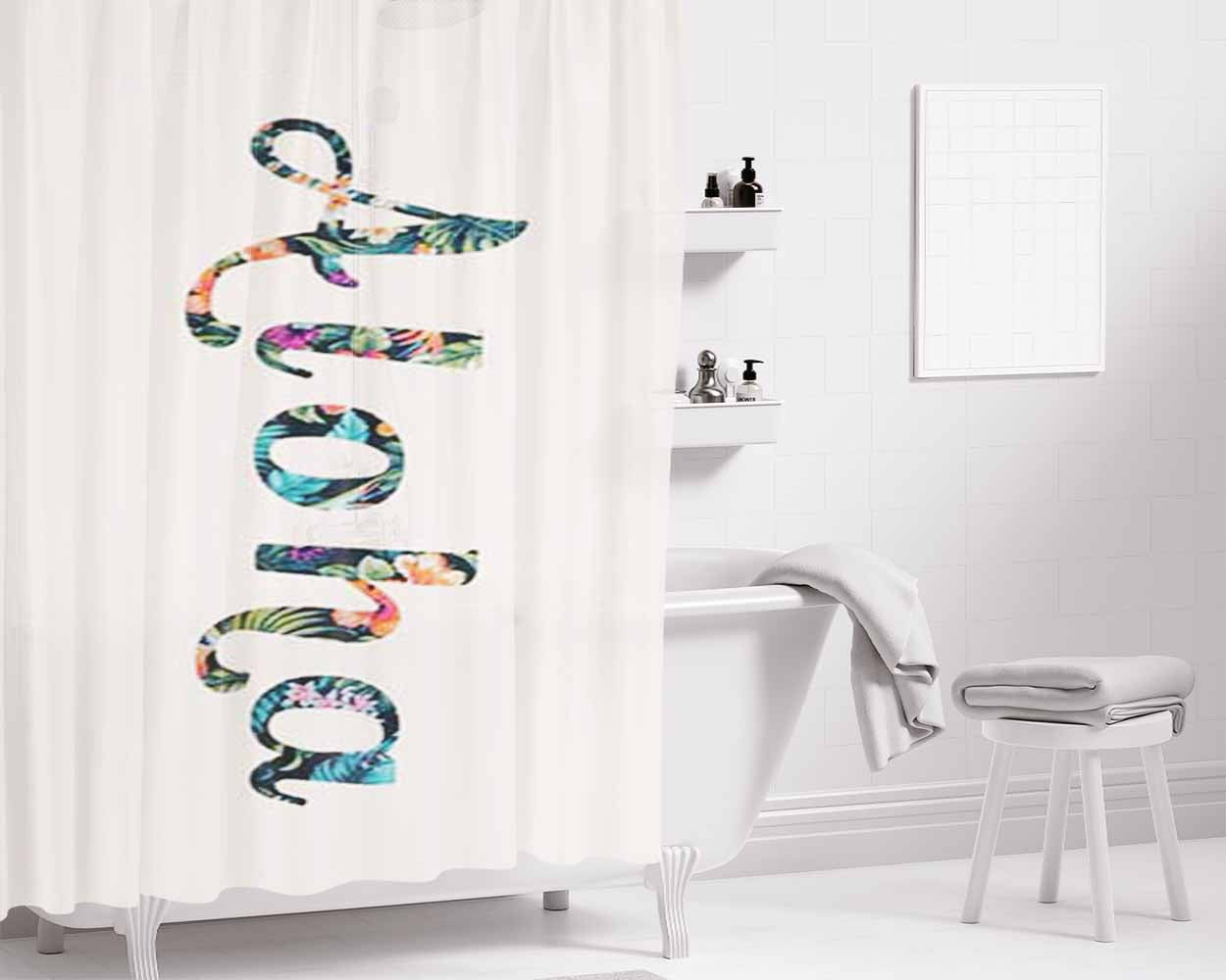 Aloha Mask Bathroom Shower Curtain Fabric Waterproof | 66 X 72 Inch
