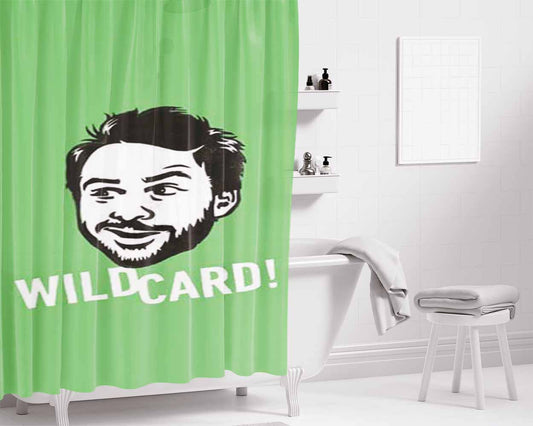 Always Sunny Wild Card Bathroom Shower Curtain Fabric Waterproof | 66 X 72 Inch