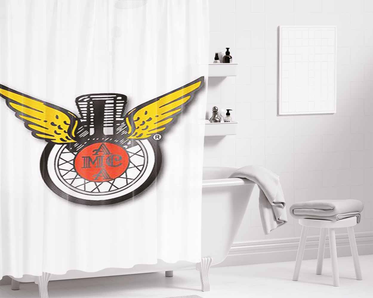 Amca Bathroom Shower Curtain Fabric Waterproof | 66 X 72 Inch