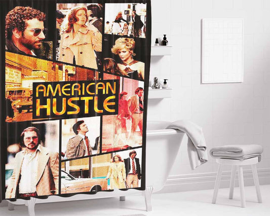 American Hustle Bathroom Shower Curtain Fabric Waterproof | 66 X 72 Inch