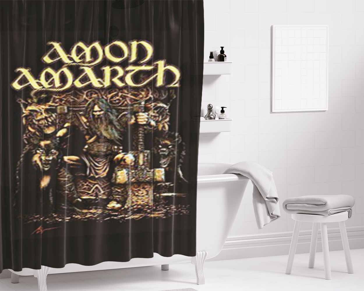 Amon Amarth Bathroom Shower Curtain Fabric Waterproof | 66 X 72 Inch