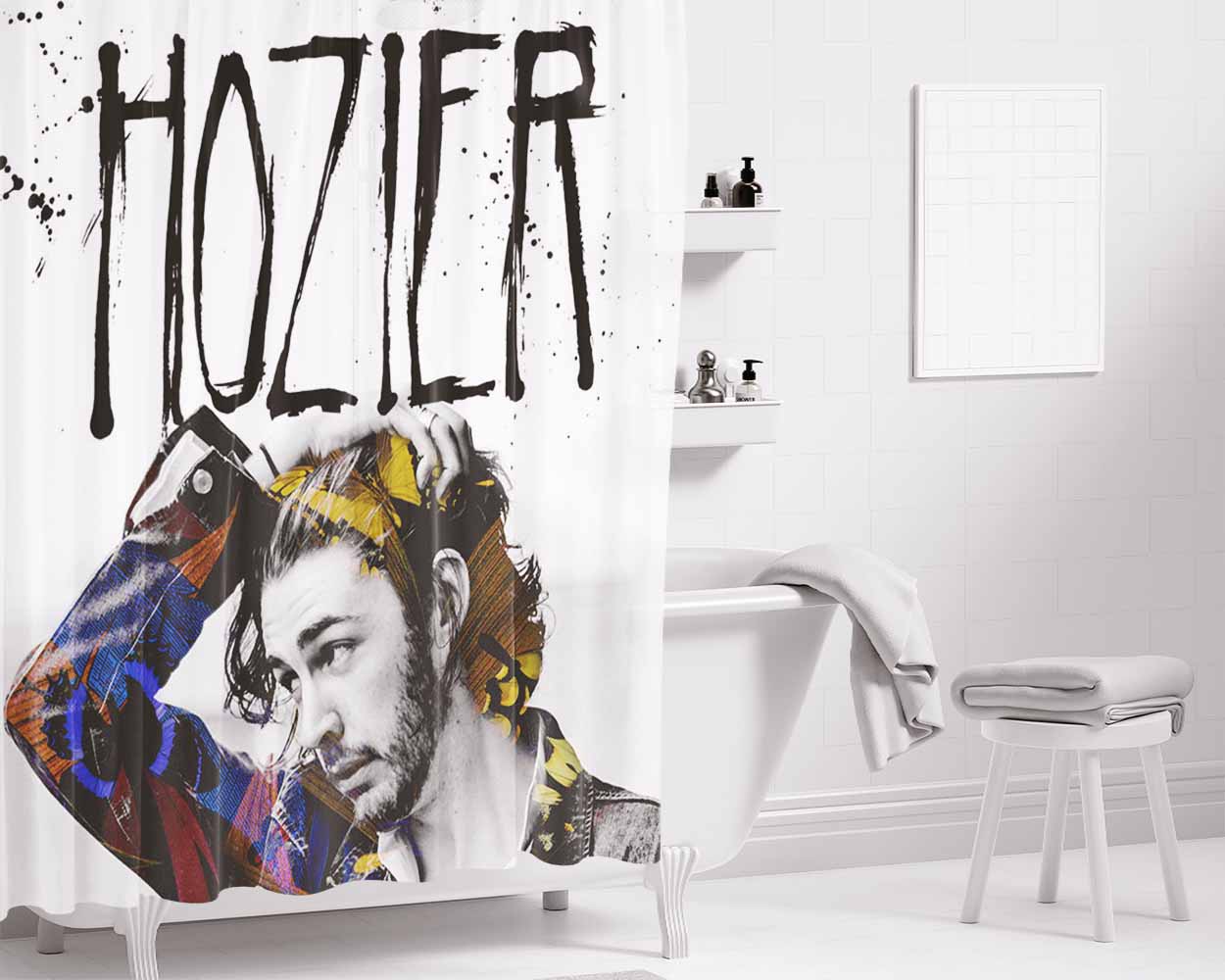 Andrew Hozier Bathroom Shower Curtain Fabric Waterproof | 66 X 72 Inch