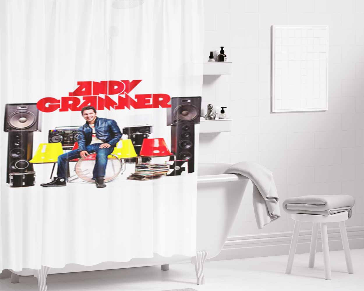 Andy Grammer Band Bathroom Shower Curtain Fabric Waterproof | 66 X 72 Inch
