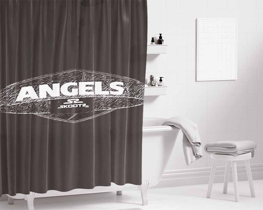 Angeles Skotz Bathroom Shower Curtain Fabric Waterproof | 66 X 72 Inch