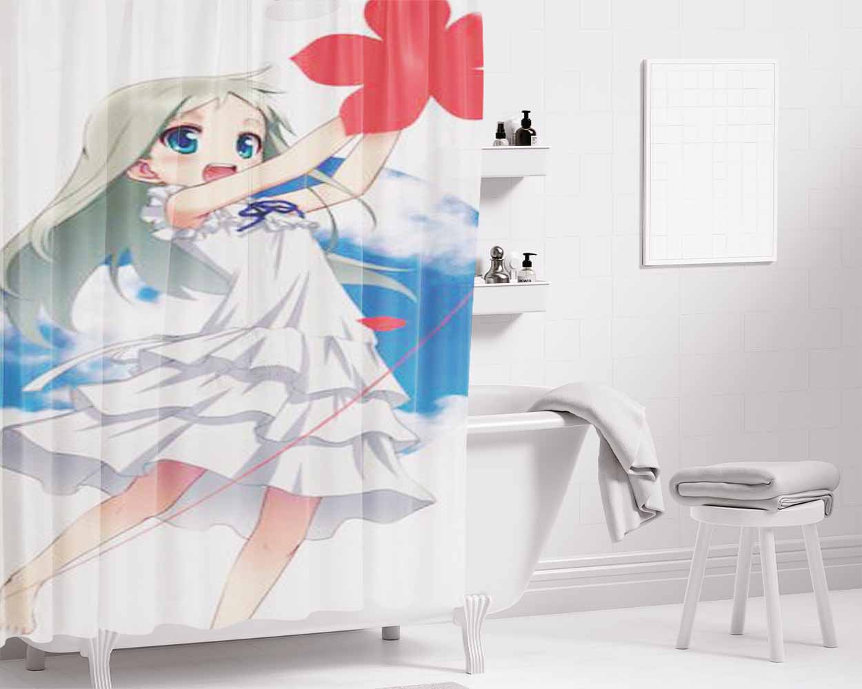 Anohana Bathroom Shower Curtain Fabric Waterproof | 66 X 72 Inch