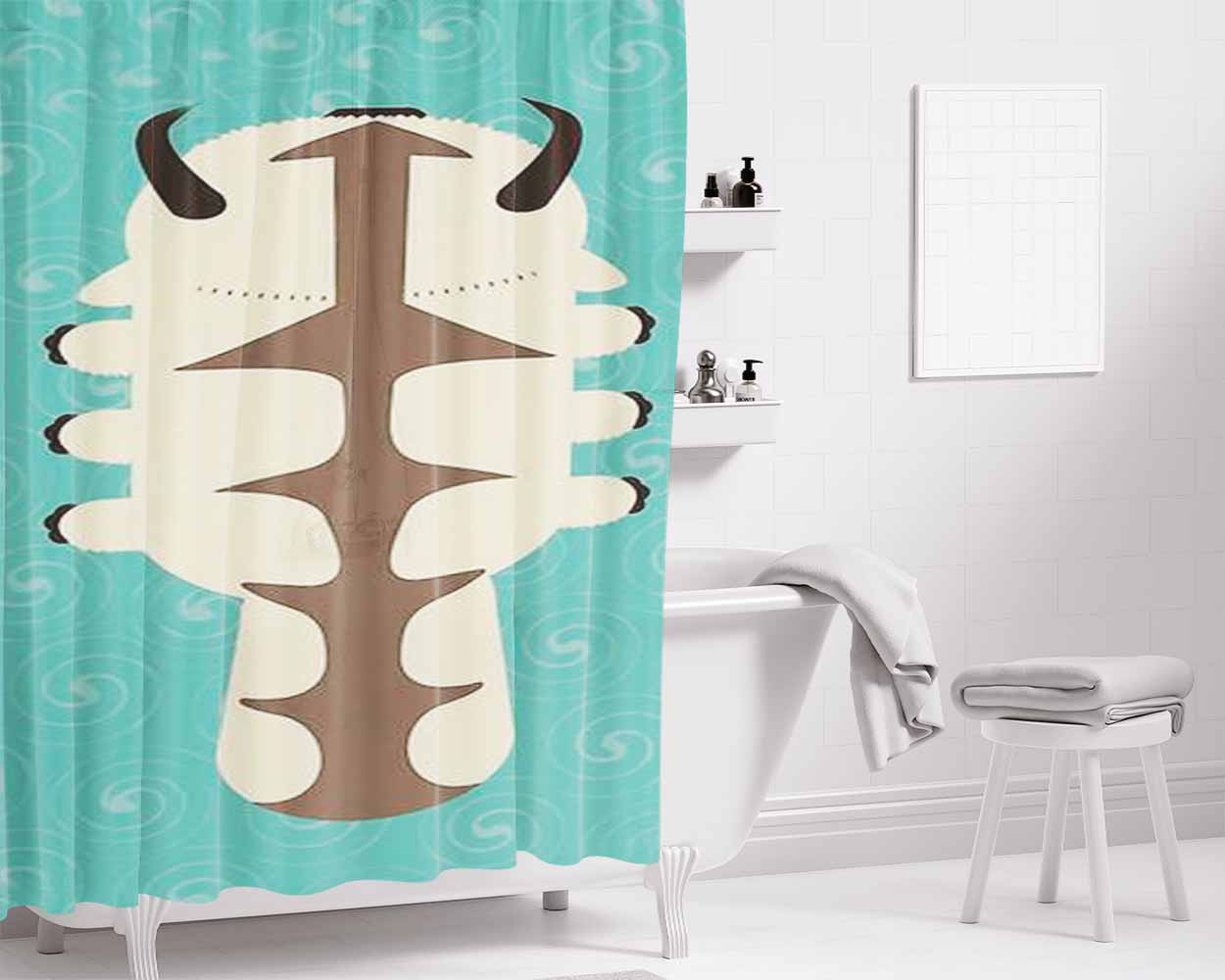 Appa Bathroom Shower Curtain Fabric Waterproof | 66 X 72 Inch