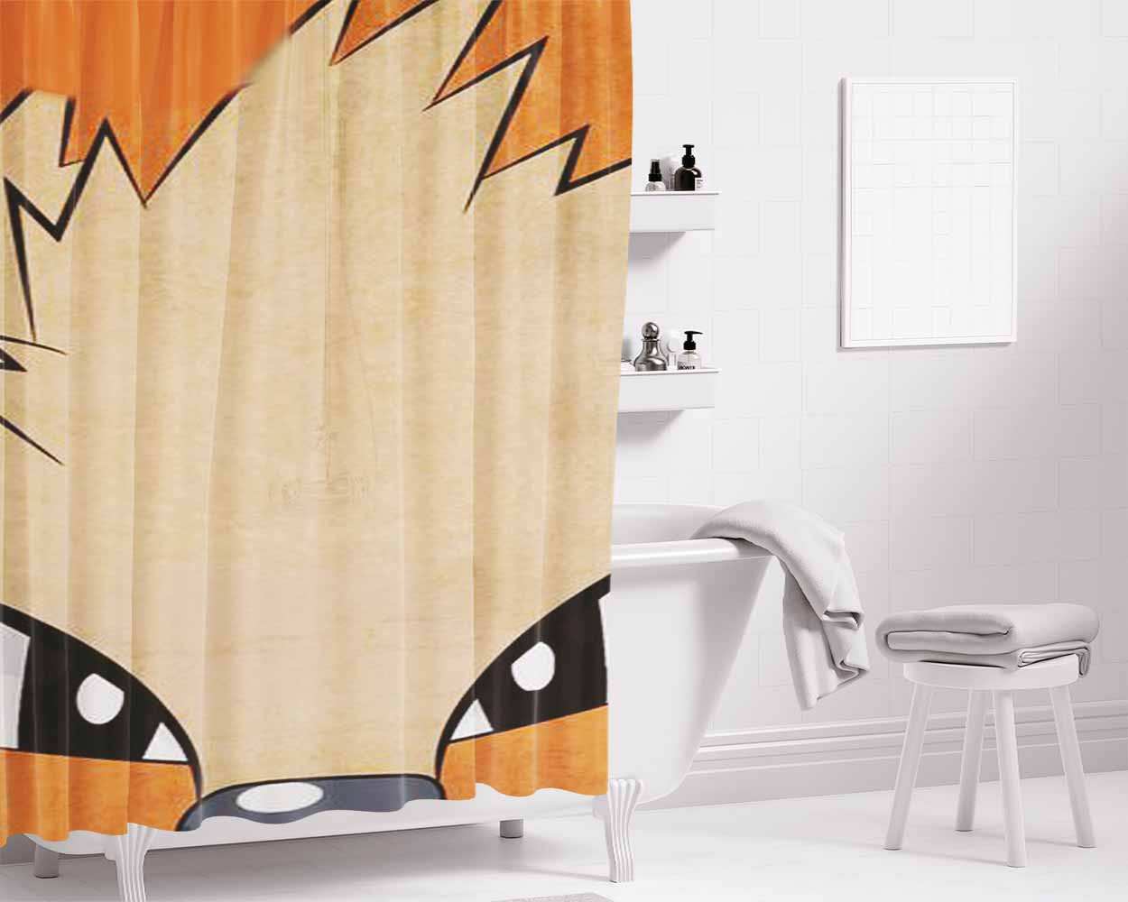 Arcanine Bathroom Shower Curtain Fabric Waterproof | 66 X 72 Inch