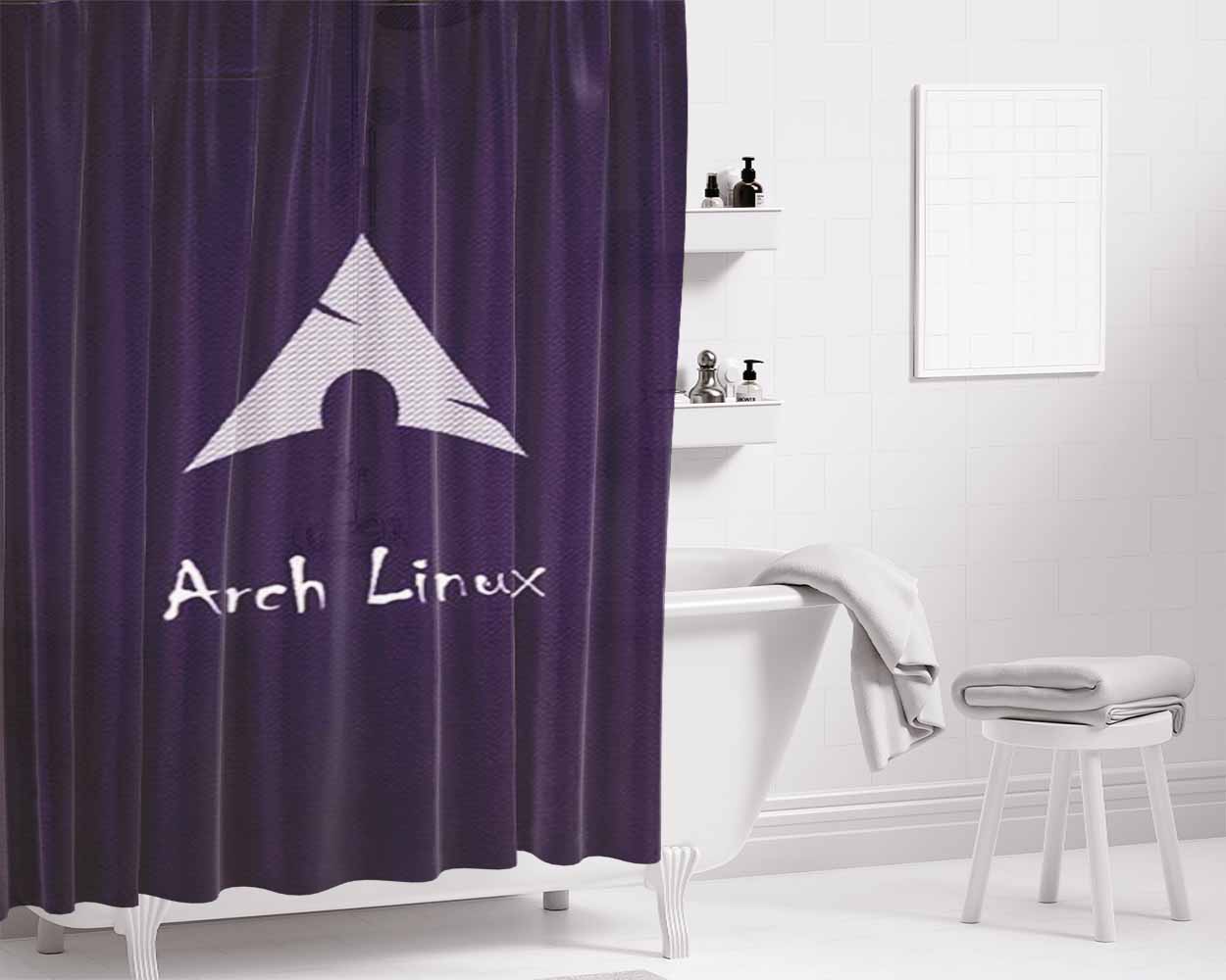 Arch Linux Bathroom Shower Curtain Fabric Waterproof | 66 X 72 Inch