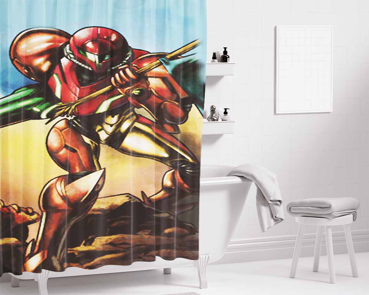 Armored Maiden Bathroom Shower Curtain Fabric Waterproof | 66 X 72 Inch