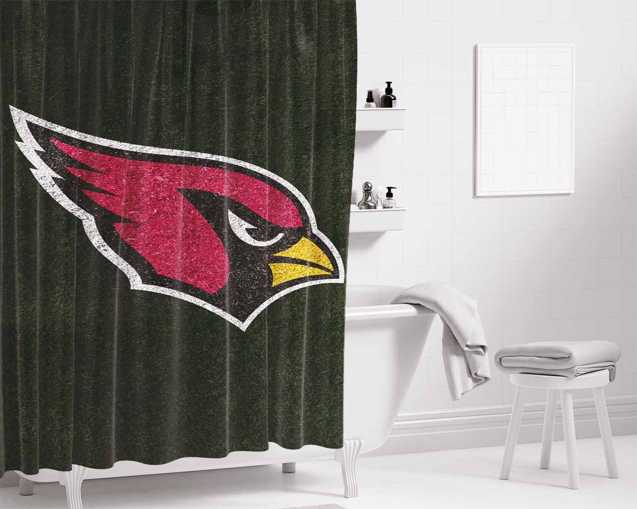 Arz Grass Mobile Bathroom Shower Curtain Fabric Waterproof | 66 X 72 Inch
