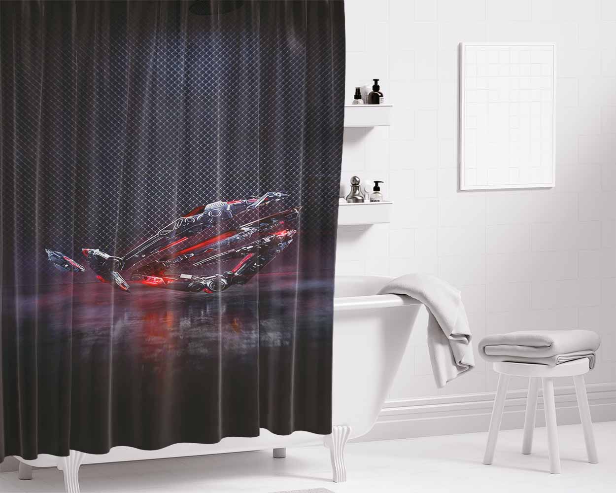 Asus Rog Eye Bathroom Shower Curtain Fabric Waterproof | 66 X 72 Inch