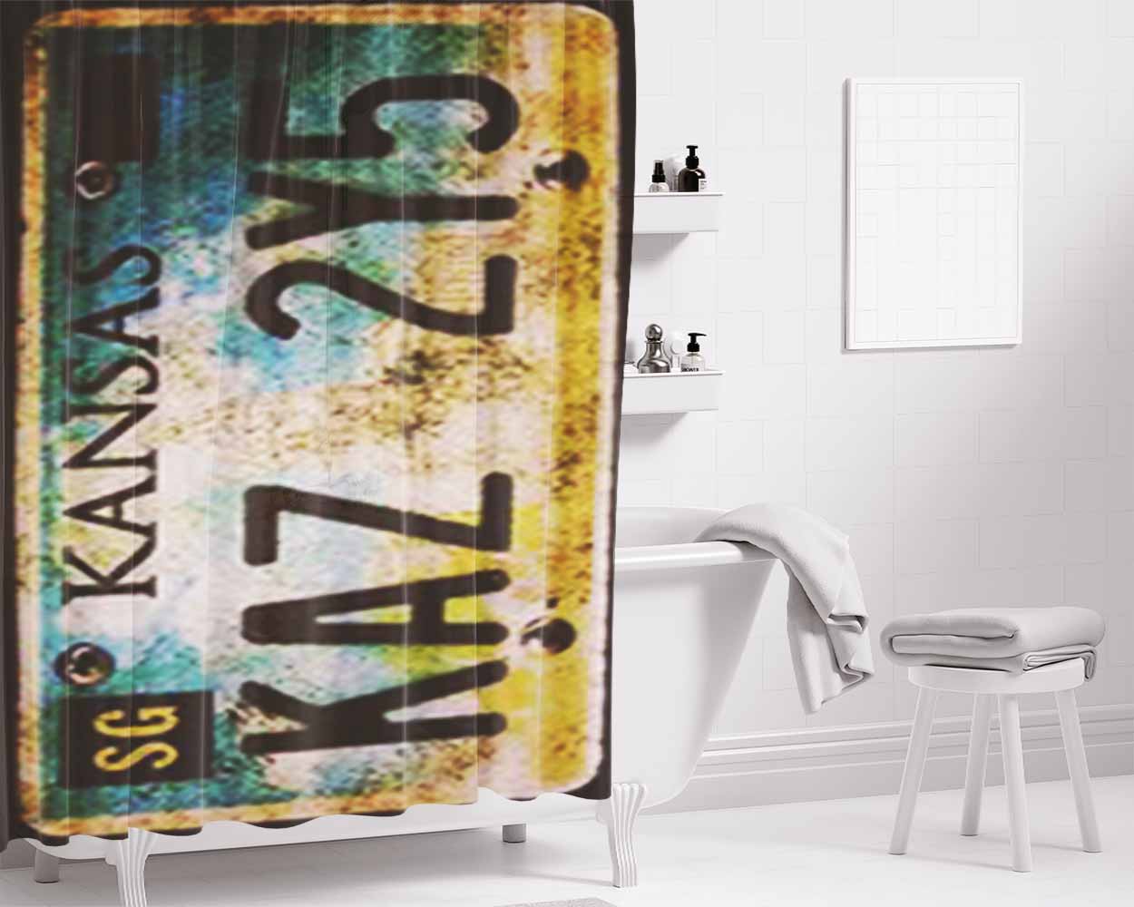 Ate-144 Bathroom Shower Curtain Fabric Waterproof | 66 X 72 Inch