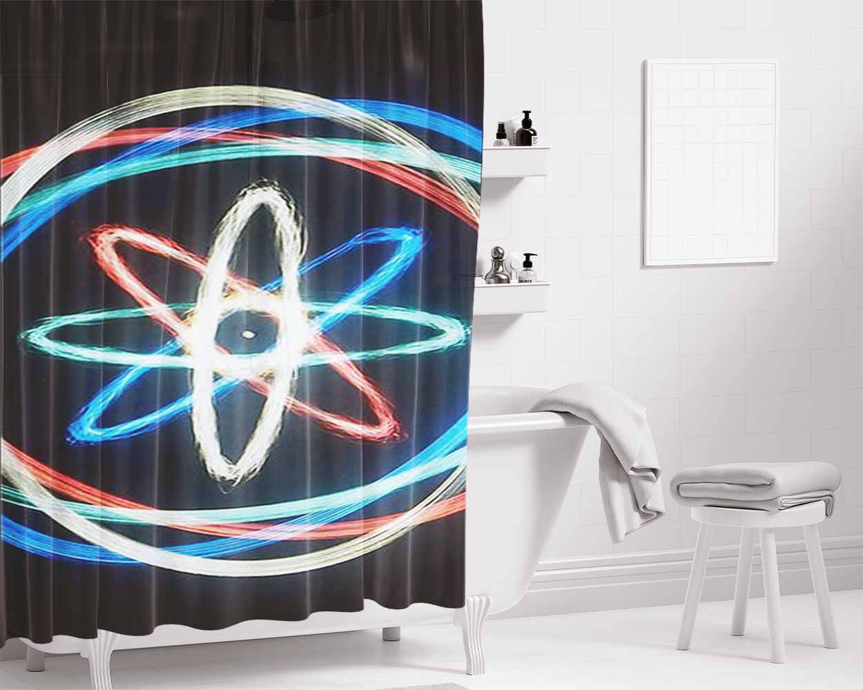 Atomus Bathroom Shower Curtain Fabric Waterproof | 66 X 72 Inch