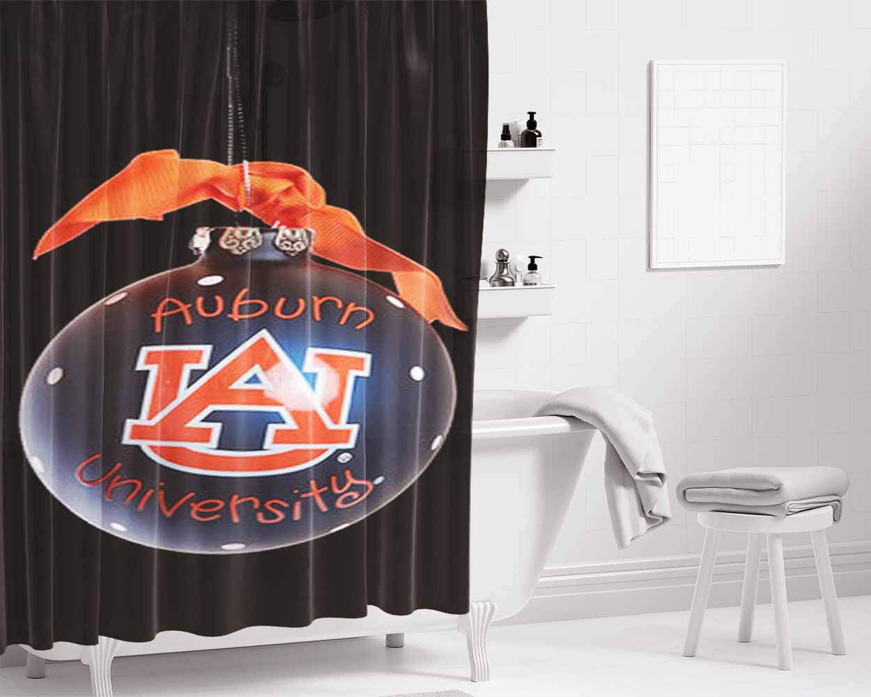 Auburn University War Eagle Bathroom Shower Curtain Fabric Waterproof | 66 X 72 Inch
