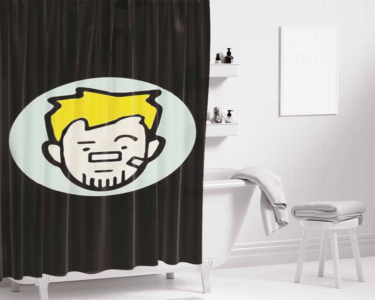 Aw Lucky Bathroom Shower Curtain Fabric Waterproof | 66 X 72 Inch