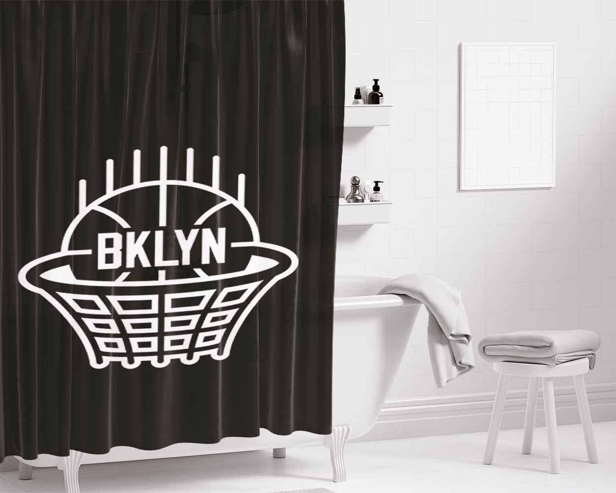 Ball Braklyn Bathroom Shower Curtain Fabric Waterproof | 66 X 72 Inch