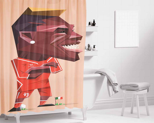 Balloteli Italy Bathroom Shower Curtain Fabric Waterproof | 66 X 72 Inch