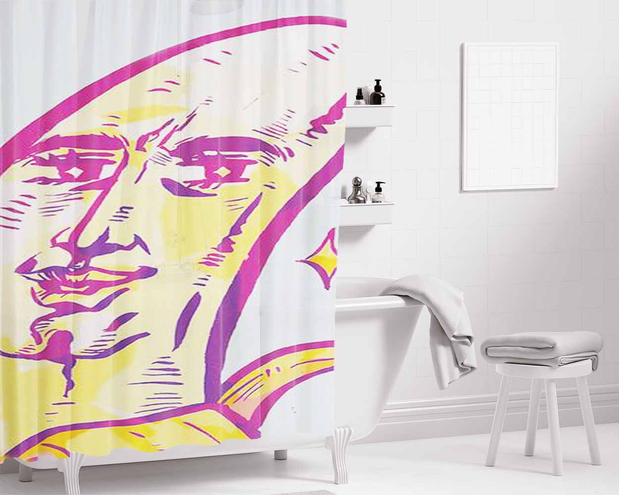 Bara Banana Bathroom Shower Curtain Fabric Waterproof | 66 X 72 Inch