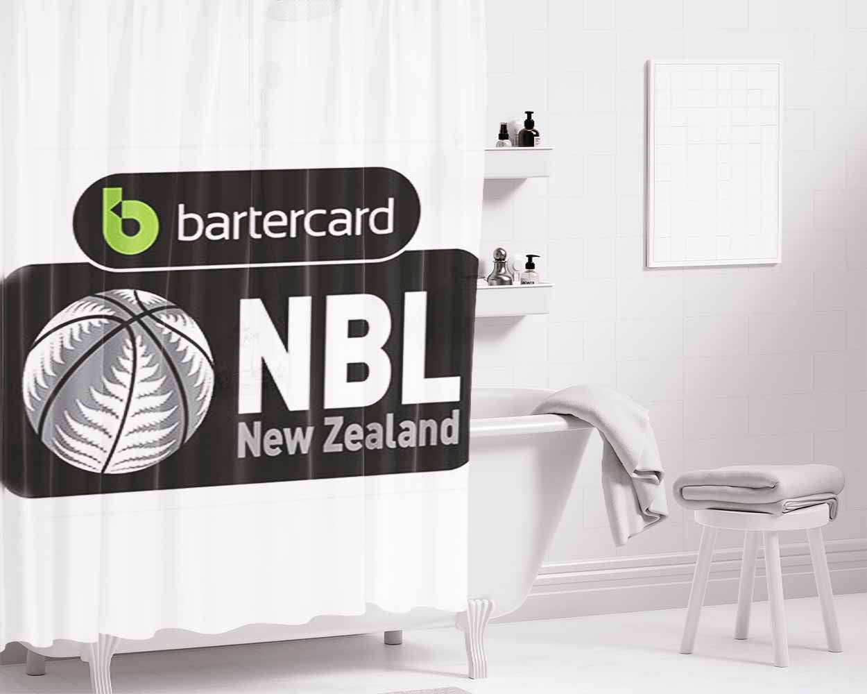 Bartercard Nbl New Zaeland Bathroom Shower Curtain Fabric Waterproof | 66 X 72 Inch