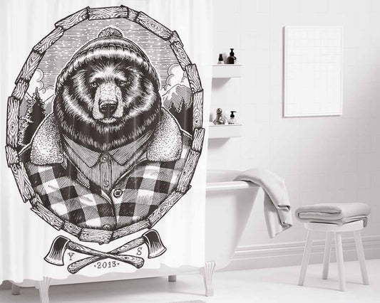 Bear Ys 2013 Bathroom Shower Curtain Fabric Waterproof | 66 X 72 Inch