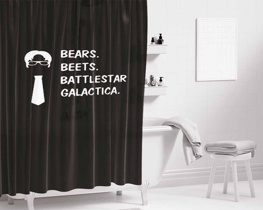 Bears Beets Battlestar Galactica Bathroom Shower Curtain Fabric Waterproof | 66 X 72 Inch