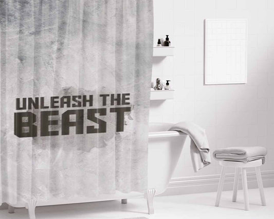 Beast Is Unleashed Bathroom Shower Curtain Fabric Waterproof | 66 X 72 Inch