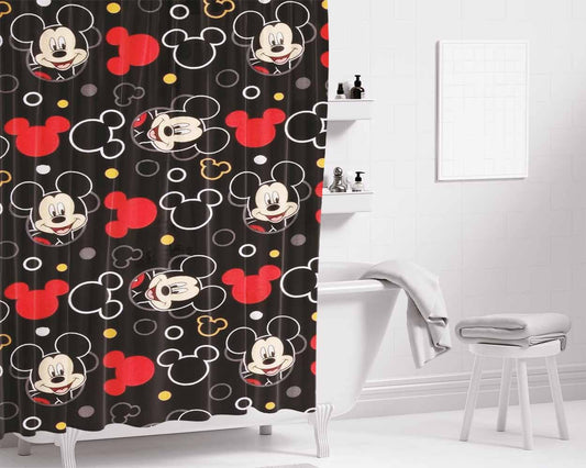 Beautiful Mickey Mouse Bathroom Shower Curtain Fabric Waterproof | 66 X 72 Inch